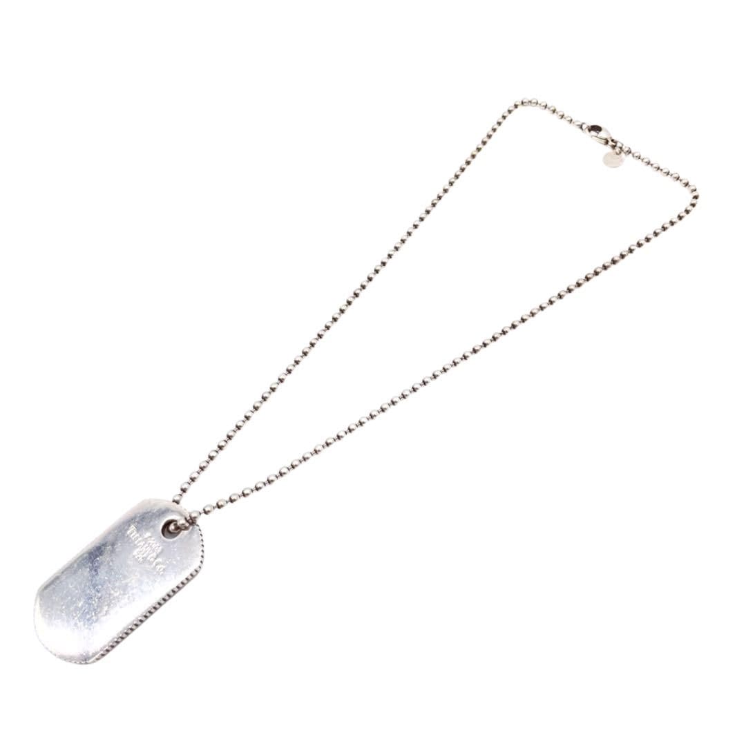 TIFFANY ティファニー ボールチェーンネックレス ドッグタグ SV925