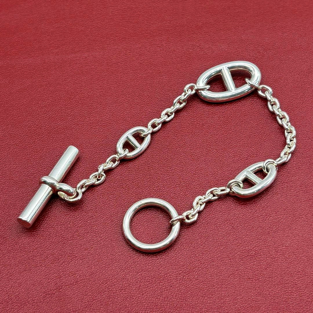 HERMES エルメス シェーヌダンクル ファランドール ブレスレット LG