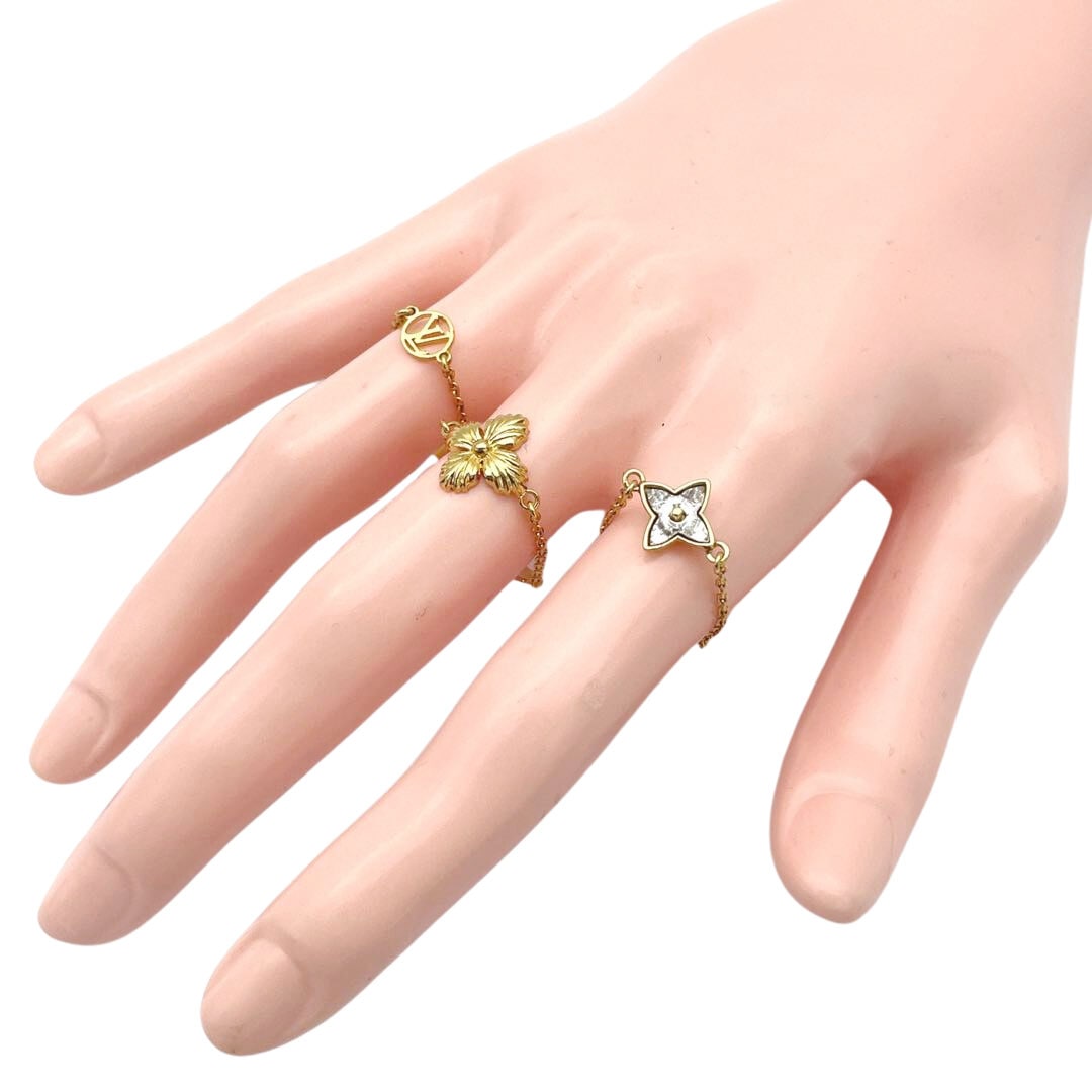 LOUIS VUITTON ルイヴィトン チェーンリング 指輪 セット 3 バーグ