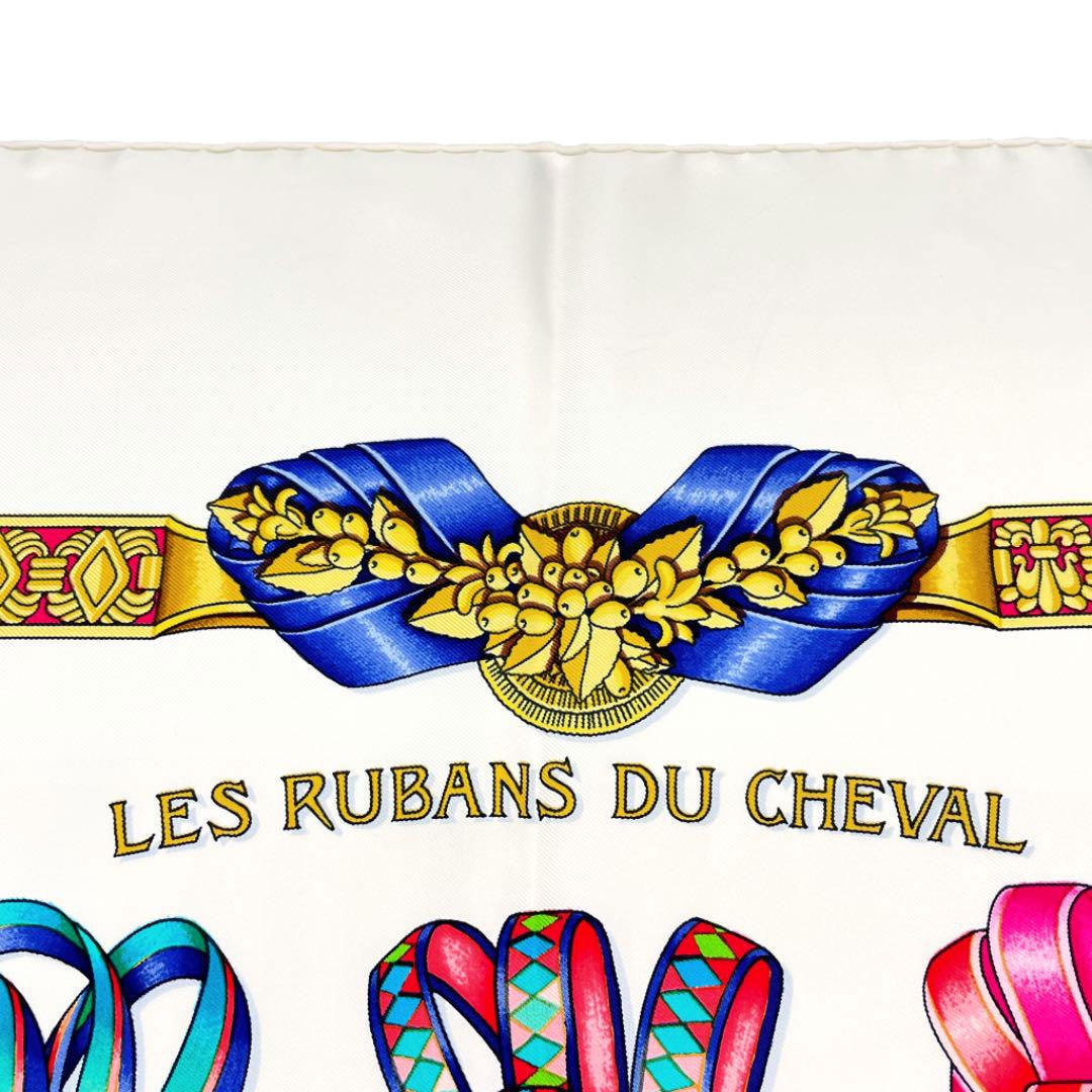 HERMES エルメス スカーフ カレ90 『LES RUBANS DU CHEVAL（ 馬の