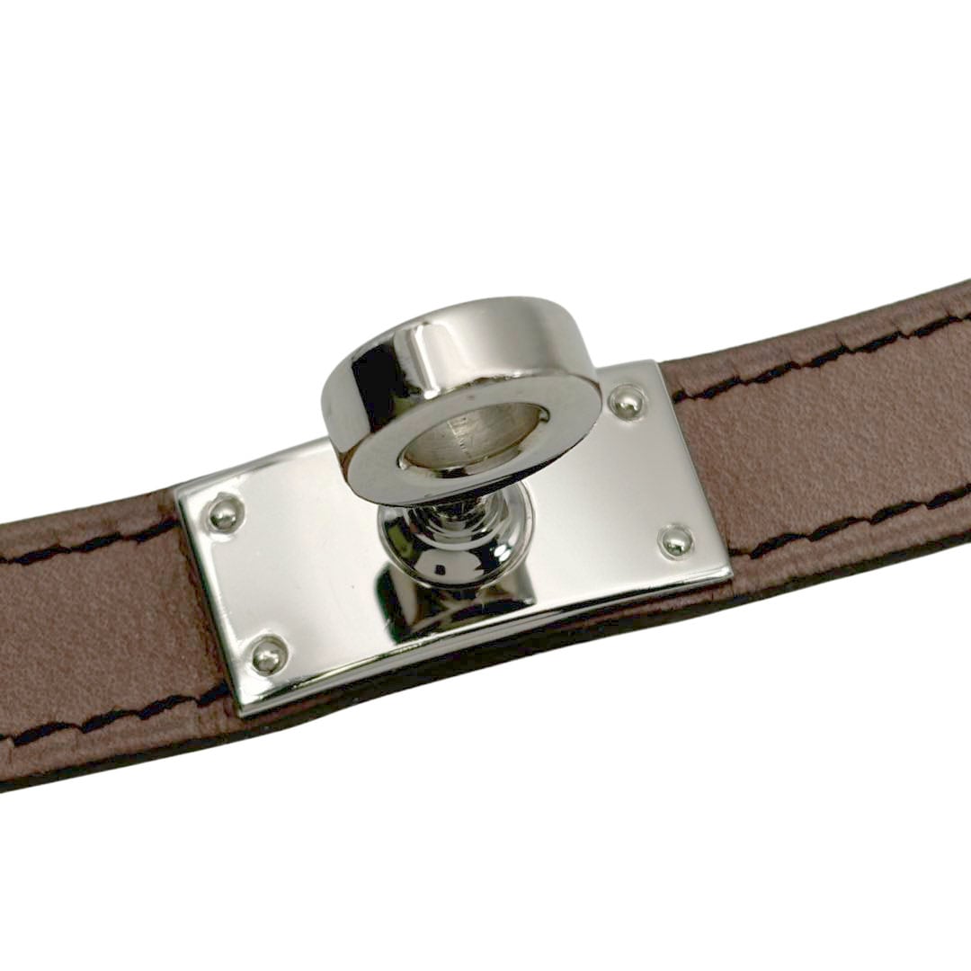 HERMES エルメス レザー ブレスレット ケリー ドゥブルトゥール
