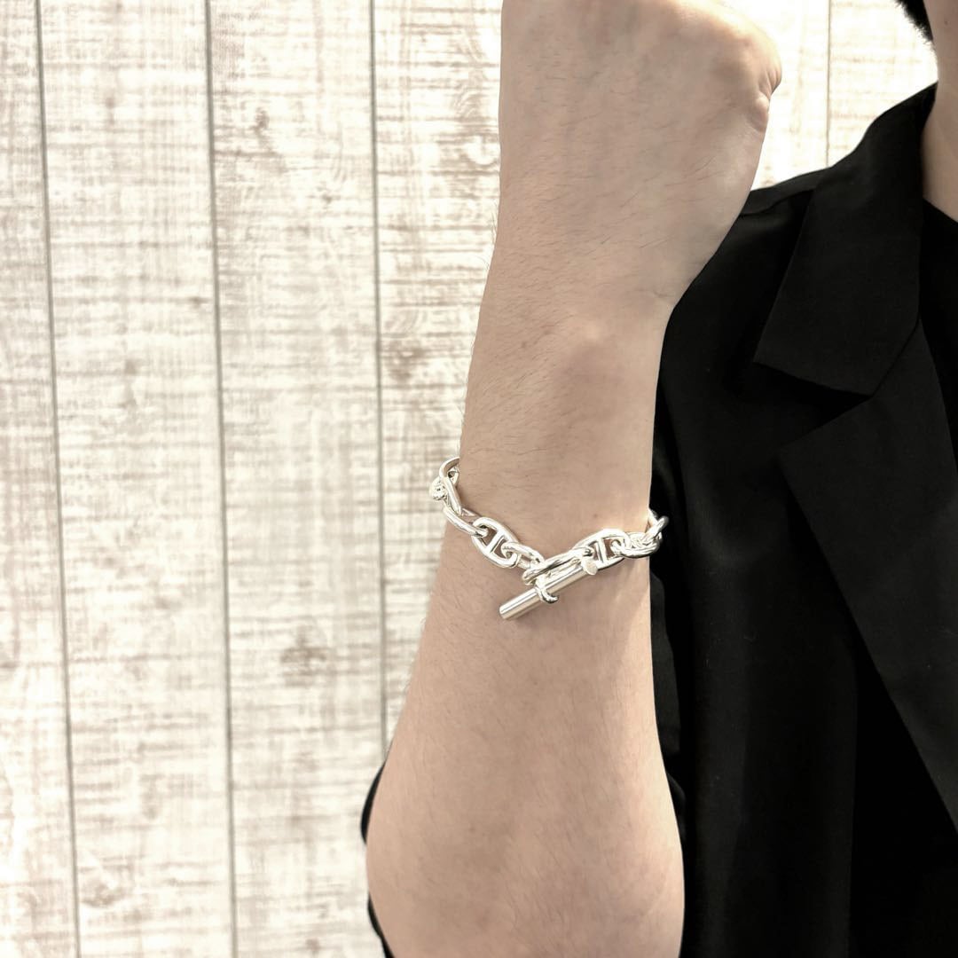HERMES エルメス ブレスレット シェーヌダンクル GM 14コマ Ag925