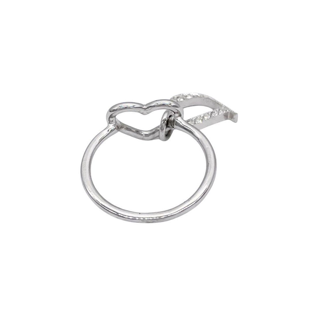 Christian Dior クリスチャンディオール ハートリング 指輪 Dロゴ