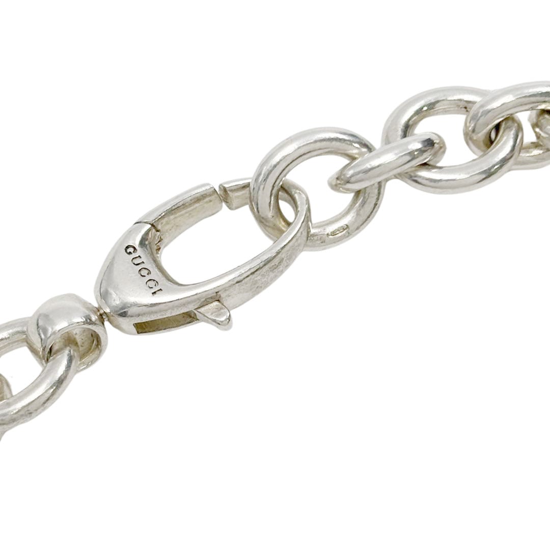 GUCCI グッチ チョーカー ネックレス ロゴプレート XXL 925 シルバー