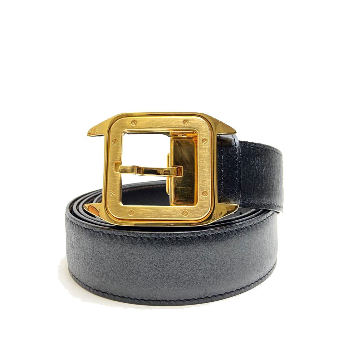 Cartier カルティエ レザー リバーシブルベルト サントス ドゥ