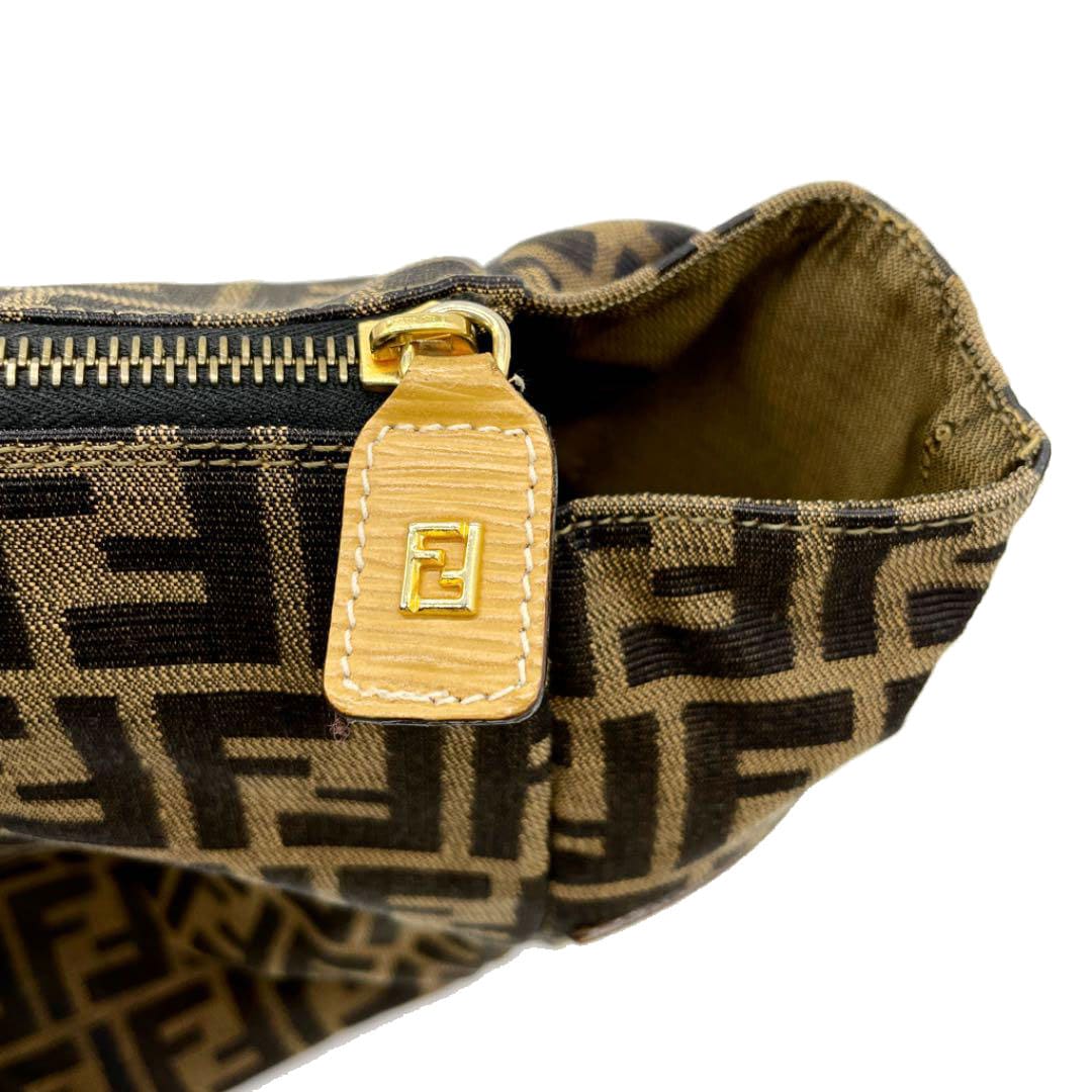 FENDI フェンディ ボストンバッグ ズッカ柄 キャンバス レザー