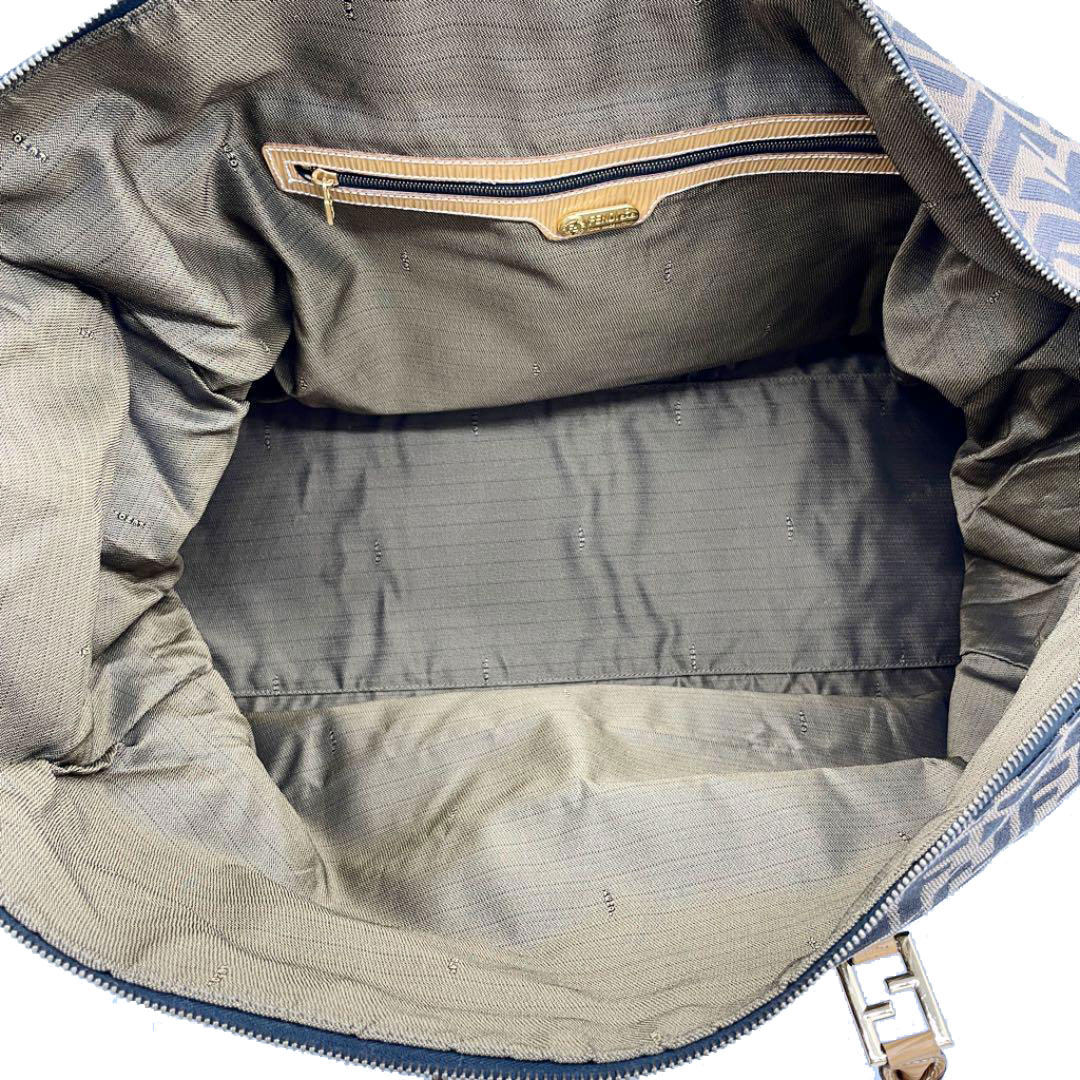 FENDI フェンディ ボストンバッグ ズッカ柄 キャンバス レザー