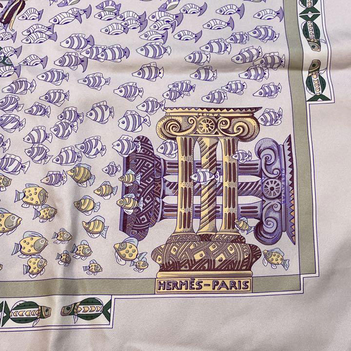 HERMES エルメス スカーフ カレ90 『RENCONTRE OCEANE(大西洋の出会い