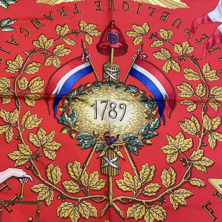 HERMES エルメス スカーフ カレ90 『LIBERTE EGALITE FRATERNITE