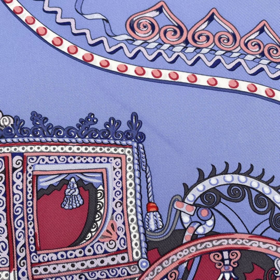 HERMES エルメス スカーフ カレ90 「PAPEROLES(馬車と貴族)」 シルク