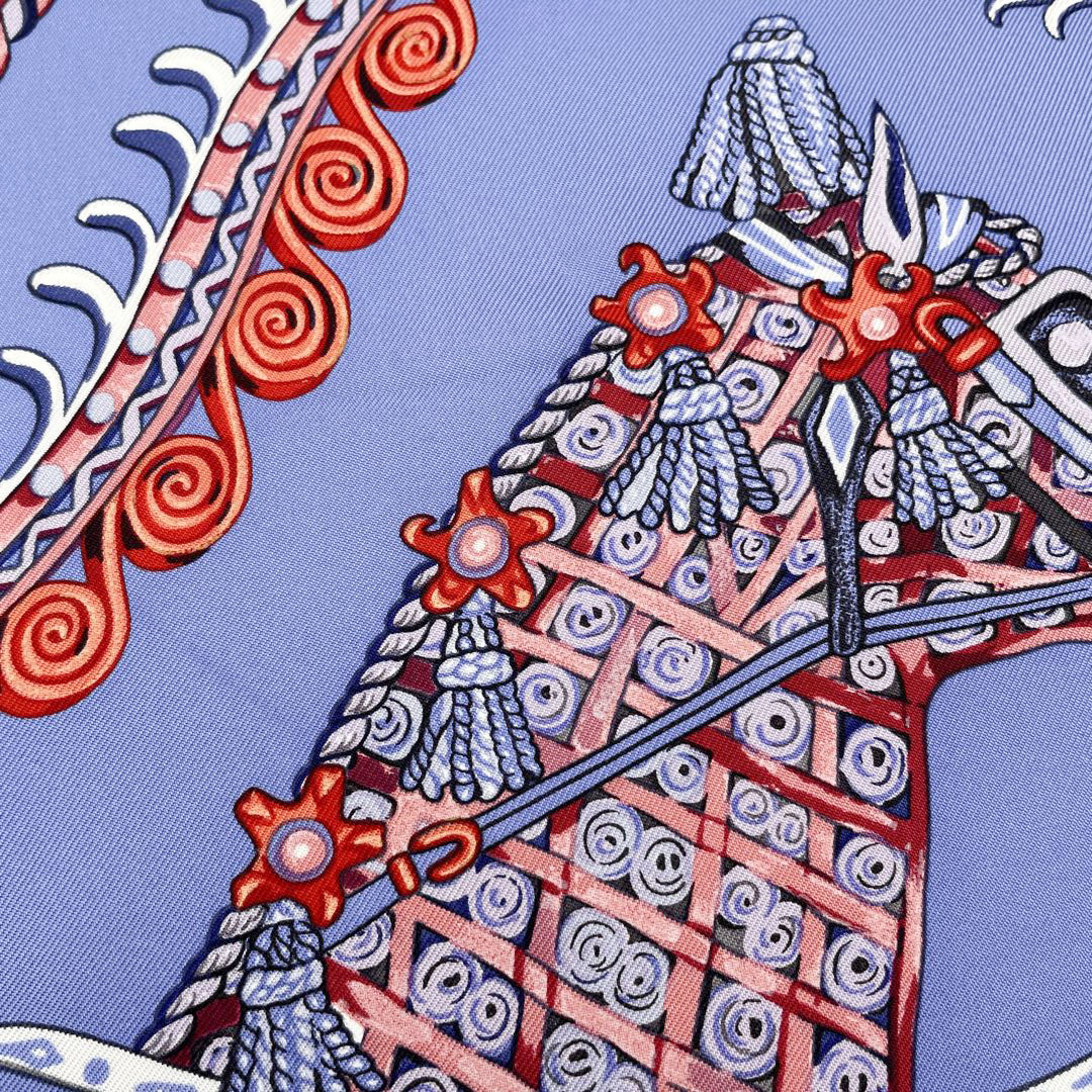 HERMES エルメス スカーフ カレ90 「PAPEROLES(馬車と貴族)」 シルク