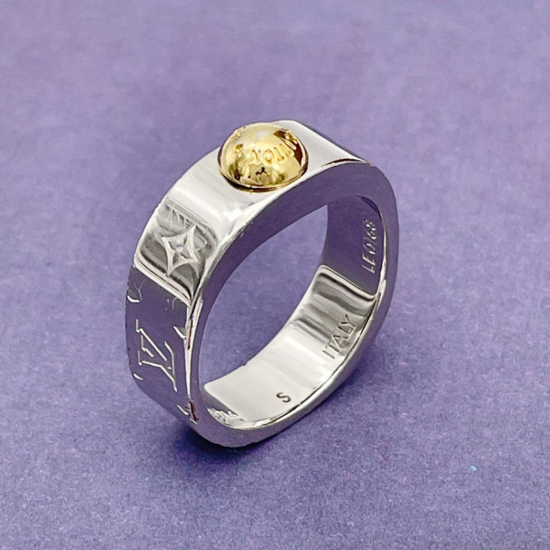 LOUIS VUITTON ルイヴィトン 指輪 リング・ナノグラム Sサイズ（約9号