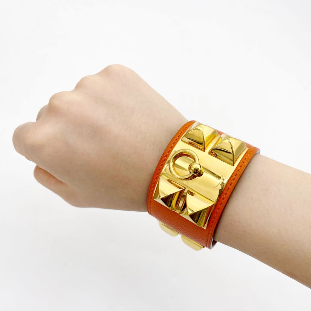 HERMES エルメス レザーブレスレット コリエドシアン Sサイズ ヴォー
