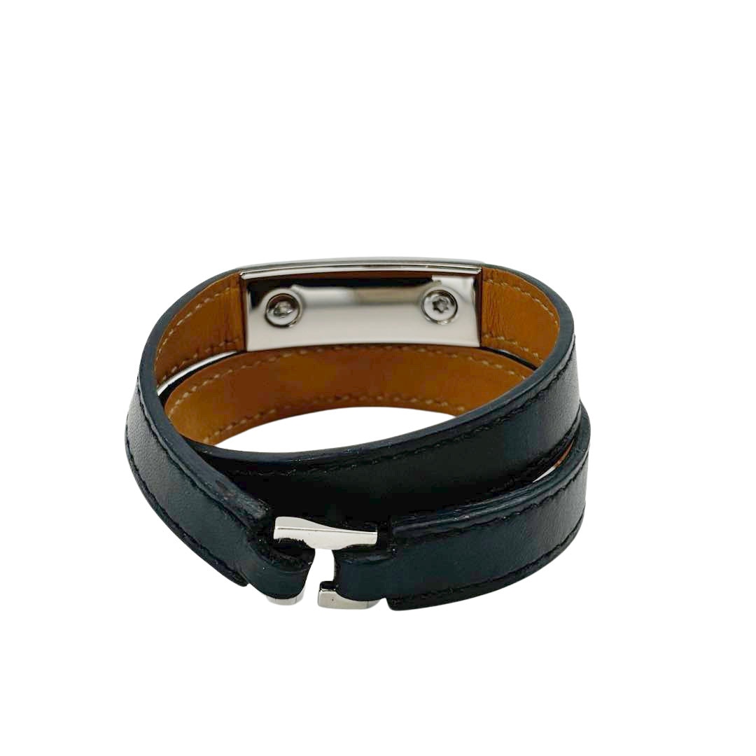 HERMES エルメス レザーブレスレット リヴァル ドゥブルトゥール