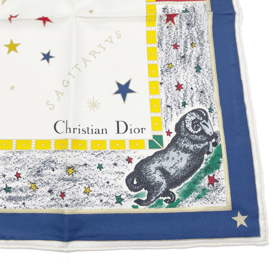 Christian Dior クリスチャンディオール スカーフ 12星座モチーフ