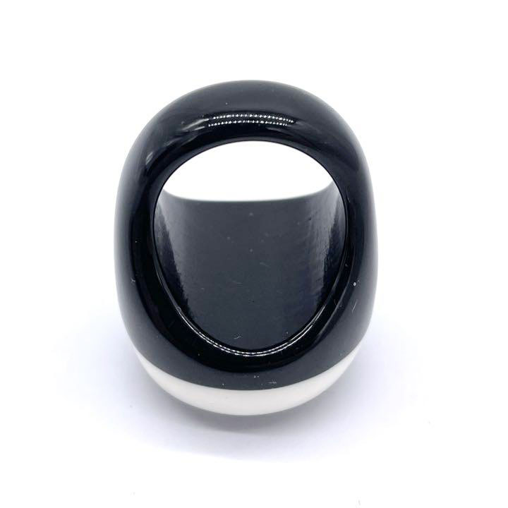 CHANEL シャネル リング 指輪 ココマーク プラスチック バイカラー