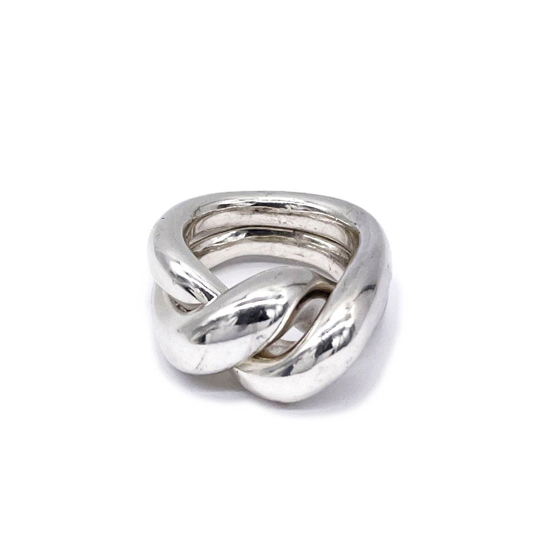 CHANEL シャネル ツイスト 2連リング 指輪 SV925 シルバー 約11号 27.5