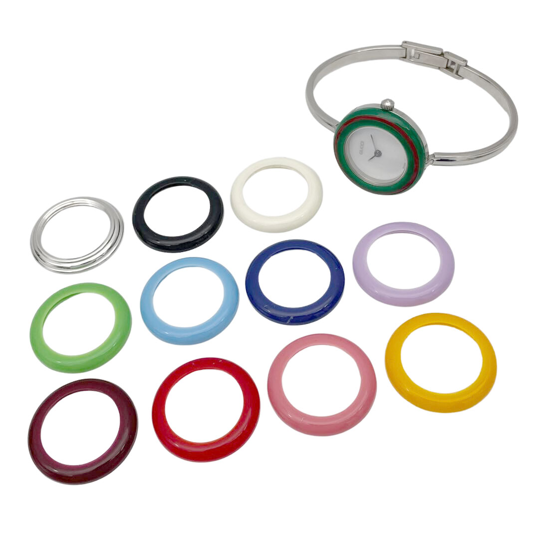 GUCCI グッチ レディース 腕時計 チェンジベゼル バングルウォッチ