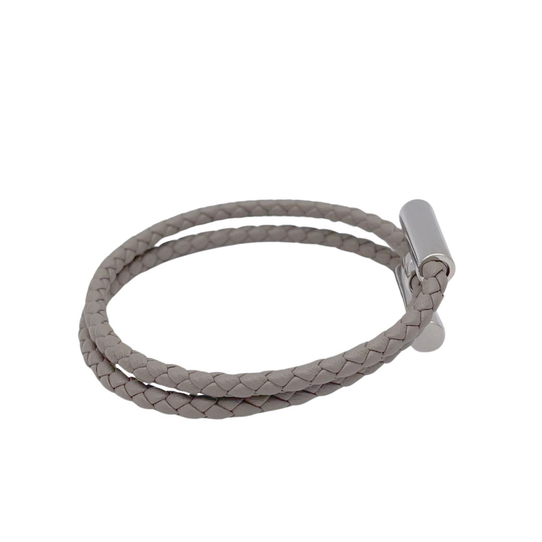 HERMES エルメス レザーブレスレット トゥルニ トレッセ 二重巻き