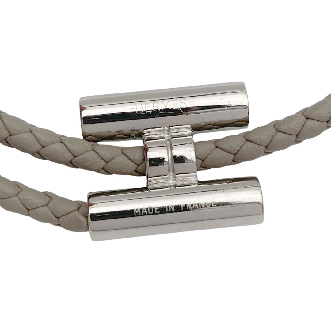 HERMES エルメス レザーブレスレット トゥルニ トレッセ 二重巻き