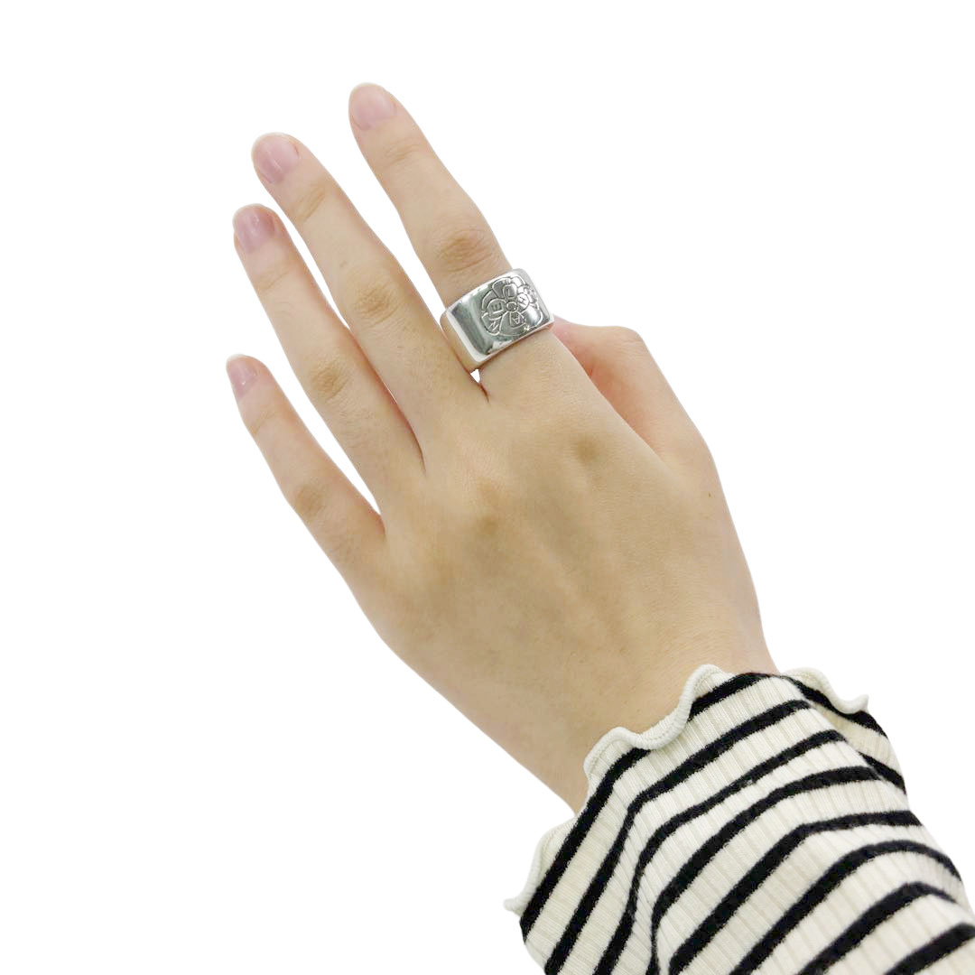 CHANEL シャネル カメリアリング 指輪 925 シルバー 14.6g 約9.5号