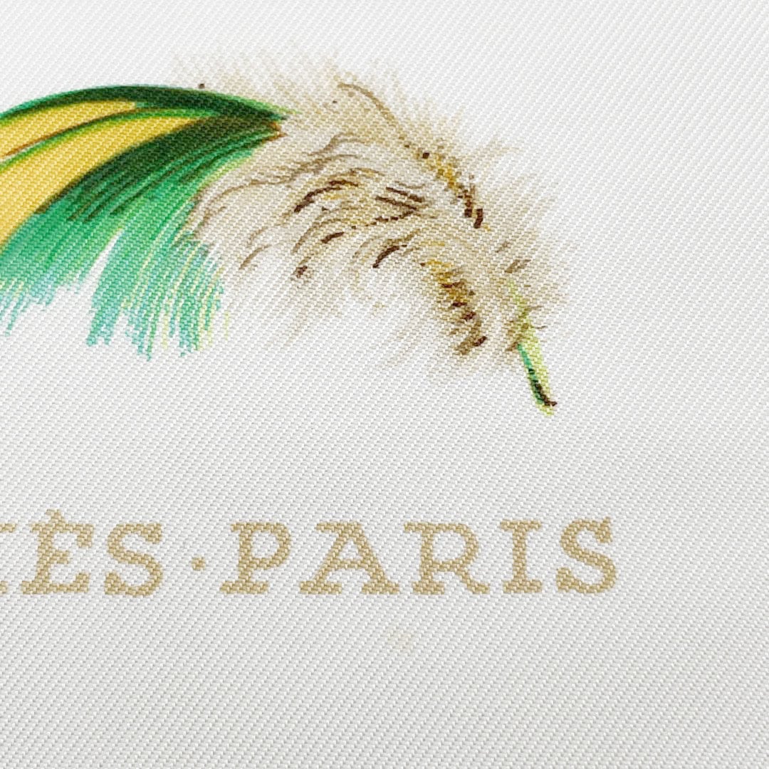 HERMES エルメス スカーフ カレ90 『PLUMES(羽根)』 シルク ホワイト