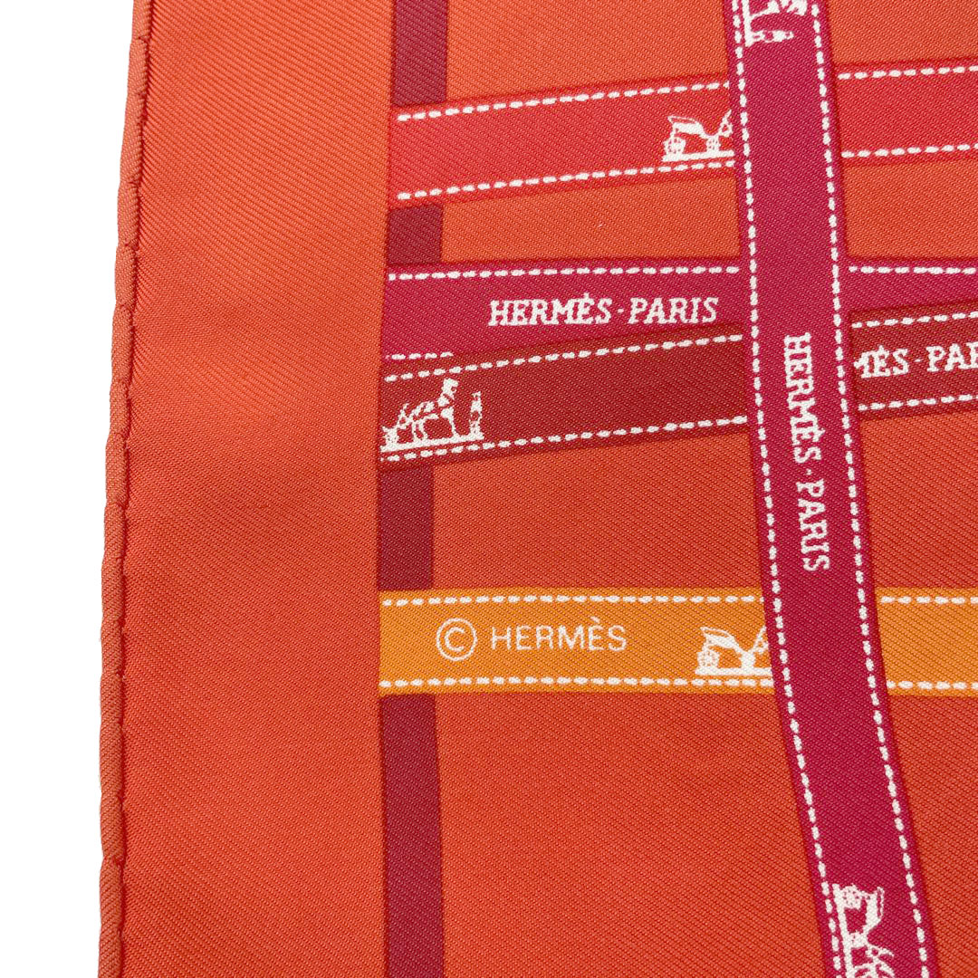 HERMES エルメス スカーフ カレ45 『BOLDUC(ボルデュック)』 リボン柄