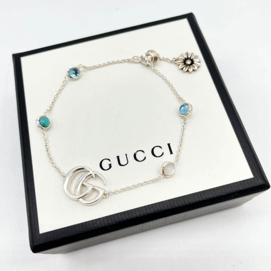 GUCCI グッチ ダブルG フラワー ブレスレット SV925 シルバー