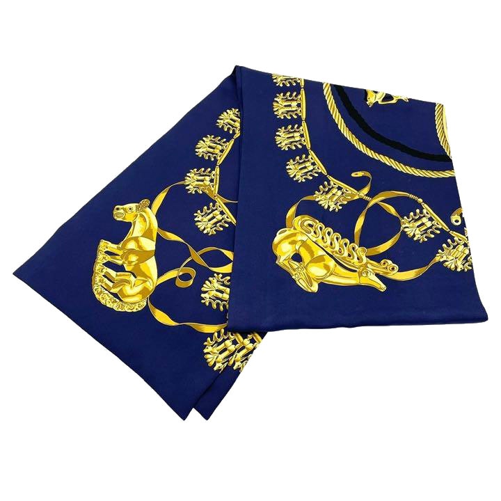 HERMES エルメス ストール スカーフ 『LES CAVALIERS D'OR（黄金の騎士