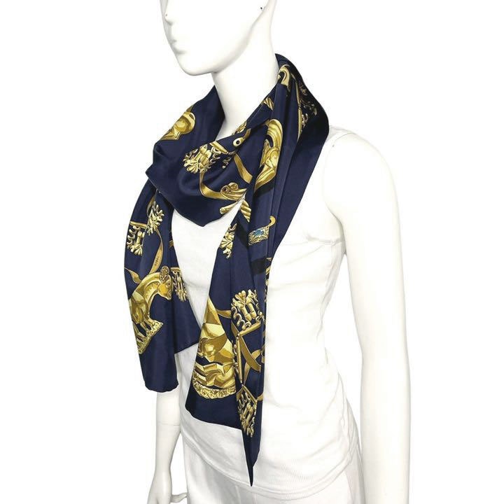 HERMES エルメス ストール スカーフ 『LES CAVALIERS D'OR（黄金の騎士