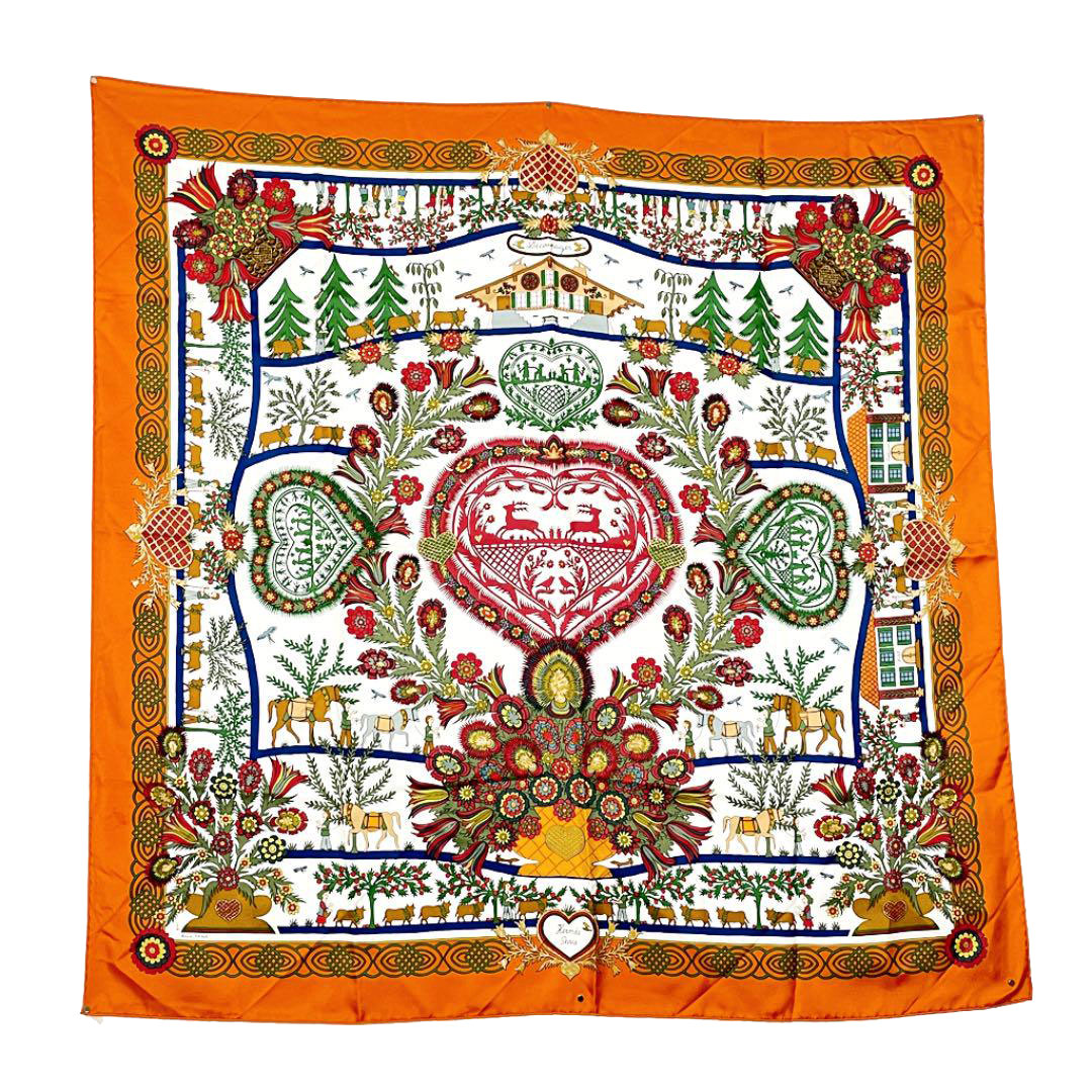 HERMES エルメス スカーフ カレ90 『Decoupages（デコパージュ
