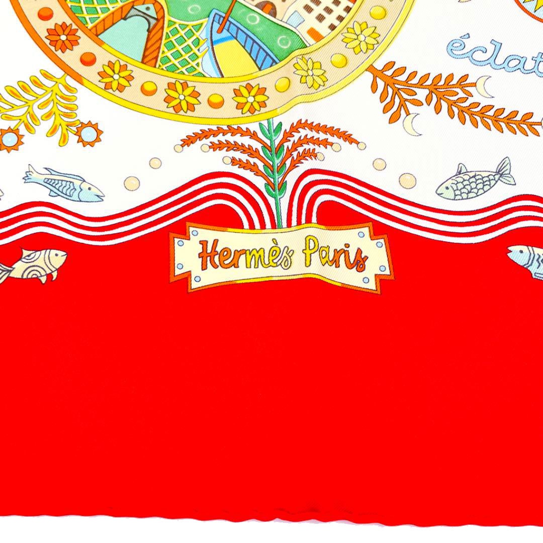HERMES エルメス スカーフ カレ90 『Escales Mediterraneennes（地中海