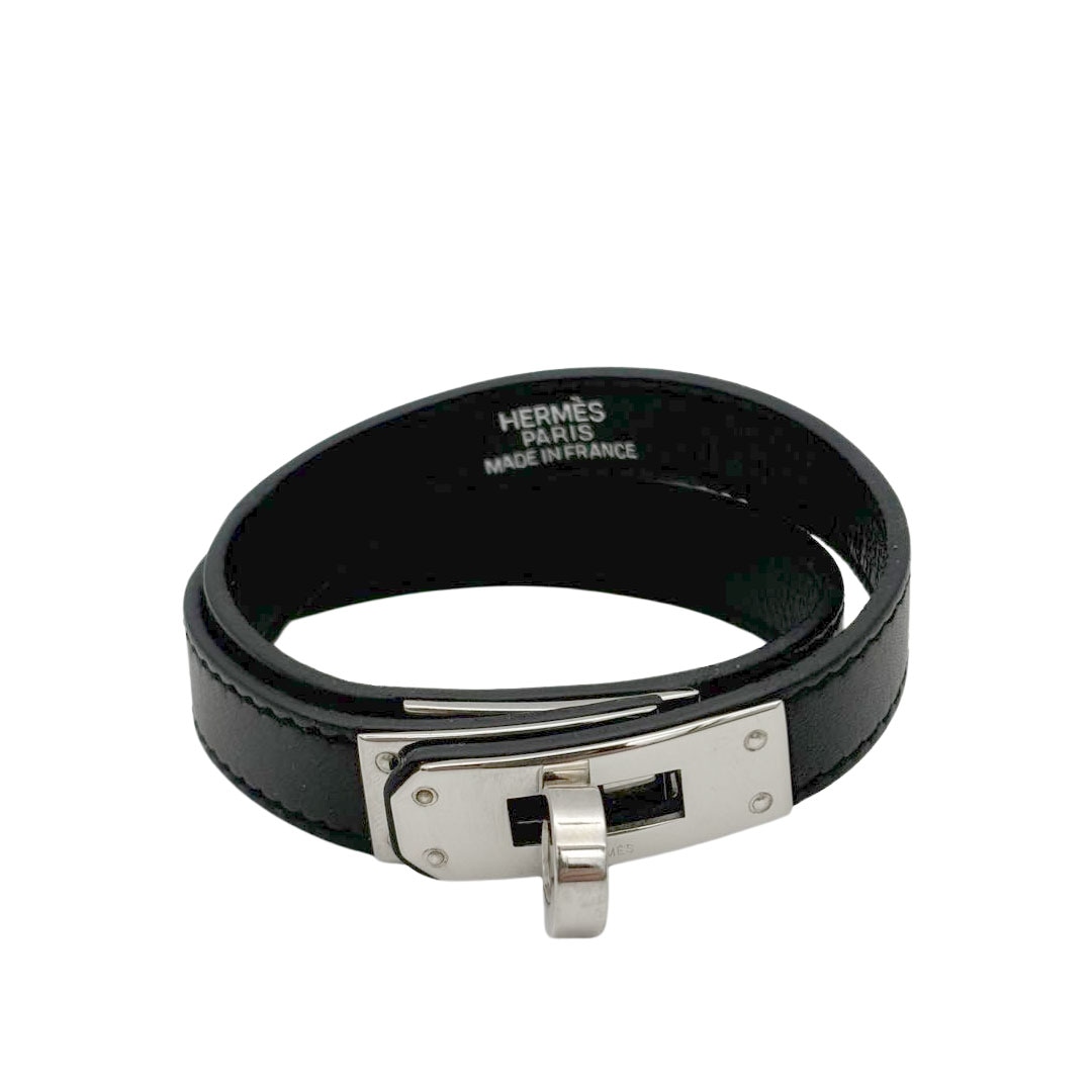 HERMES エルメス レザー ブレスレット ケリー ドゥブルトゥール