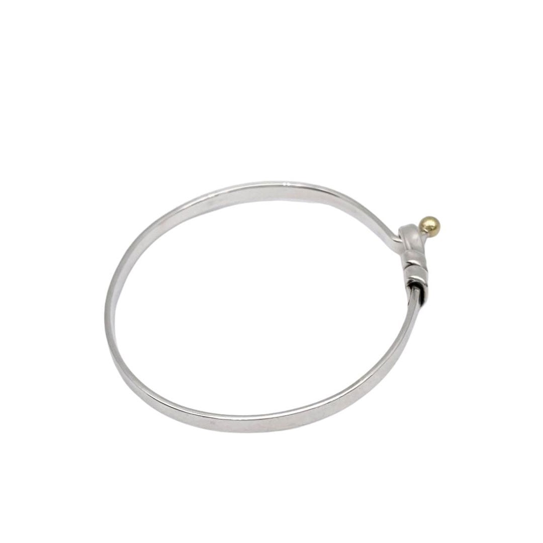 TIFFANY ティファニー フック&アイ バングル 925/750 コンビ シルバー