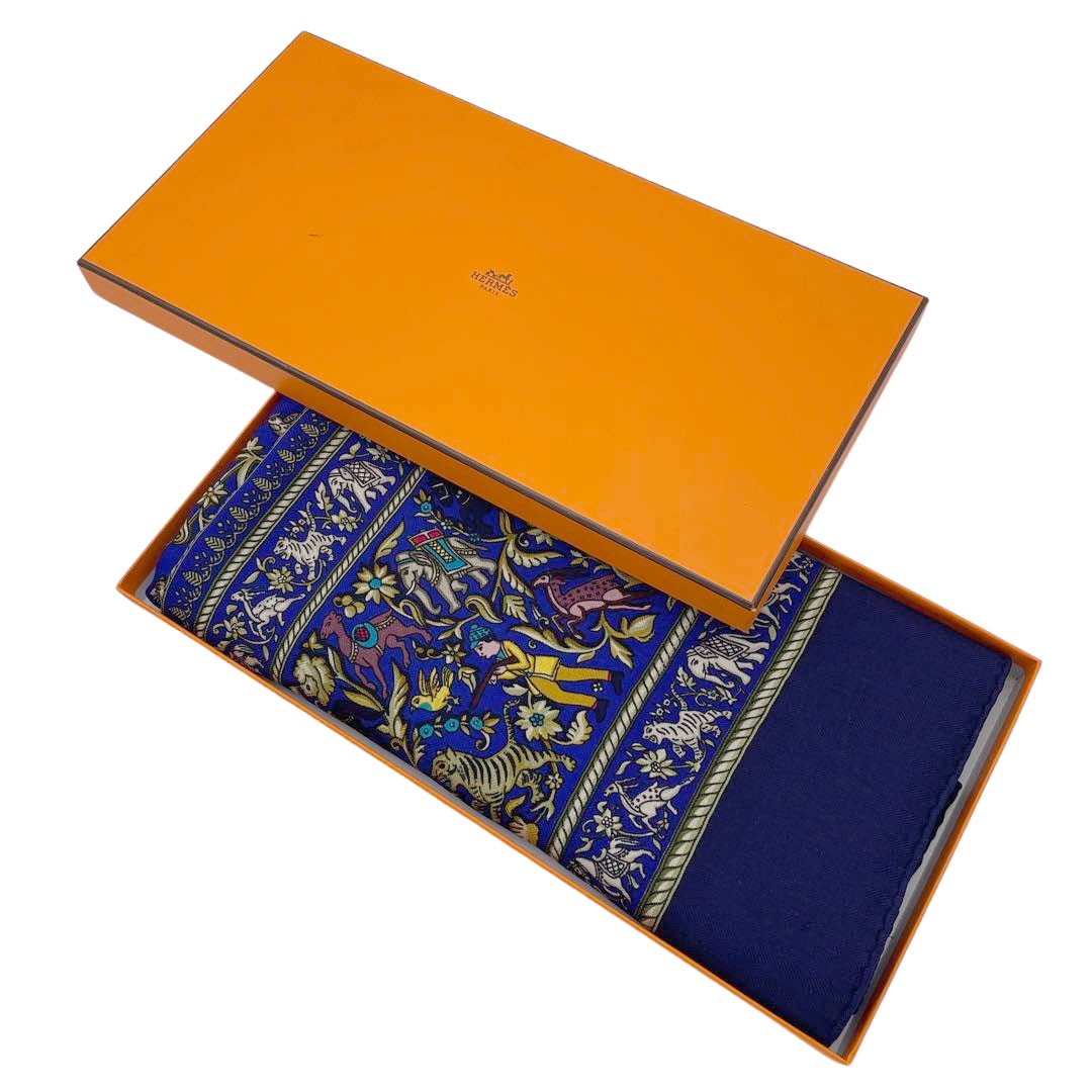 HERMES エルメス カレ140 カシシル 『CHASSE EN INDE(インドの狩猟