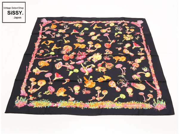 エルメス □HERMES□ スカーフ カレ90 スカーフ シルク ブラック