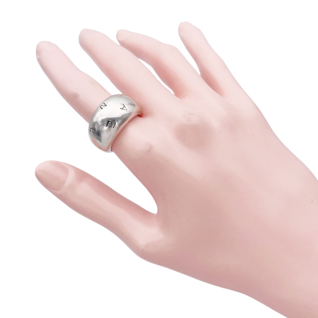 CHANEL シャネル ヴィンテージリング 指輪 ロゴ 925 シルバー 約14号