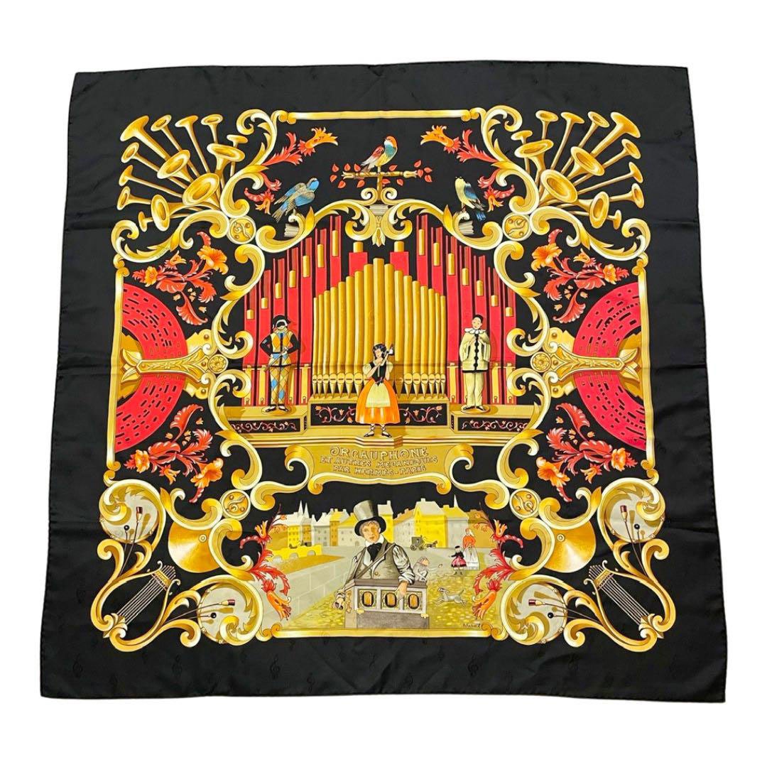 HERMES エルメス スカーフ カレ90 『ORGAUPHONE ET AUTRES MECANIQUES