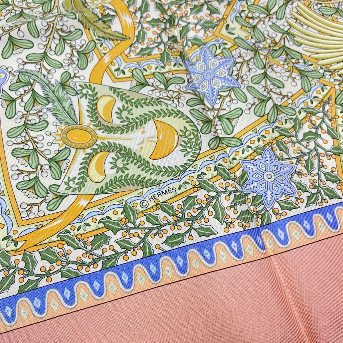 □エルメス□ スカーフ カレ90「AXIS MUNDI (世界の中心軸)」シルク