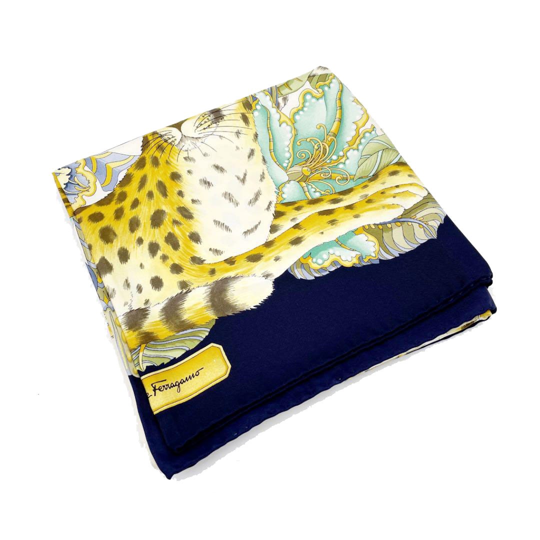 Salvatore Ferragamo サルヴァトーレ・フェラガモ スカーフ 豹柄