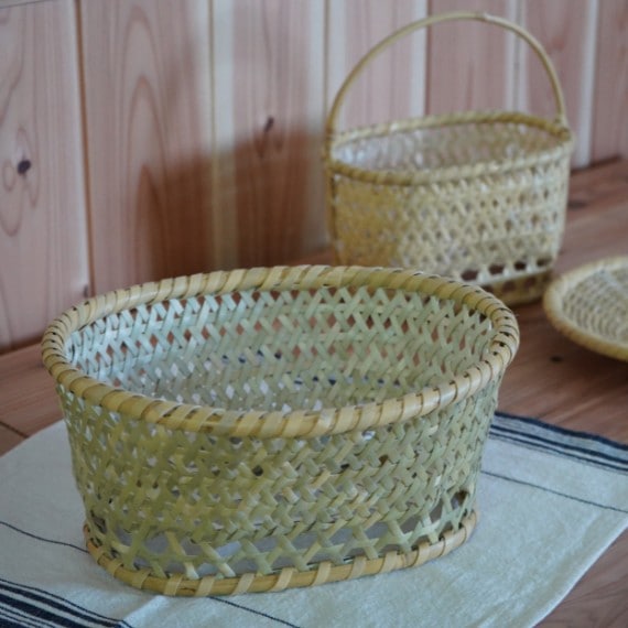 根曲がり竹の野菜かご | 根曲竹細工野村 【 北海道 スロウなお買い物