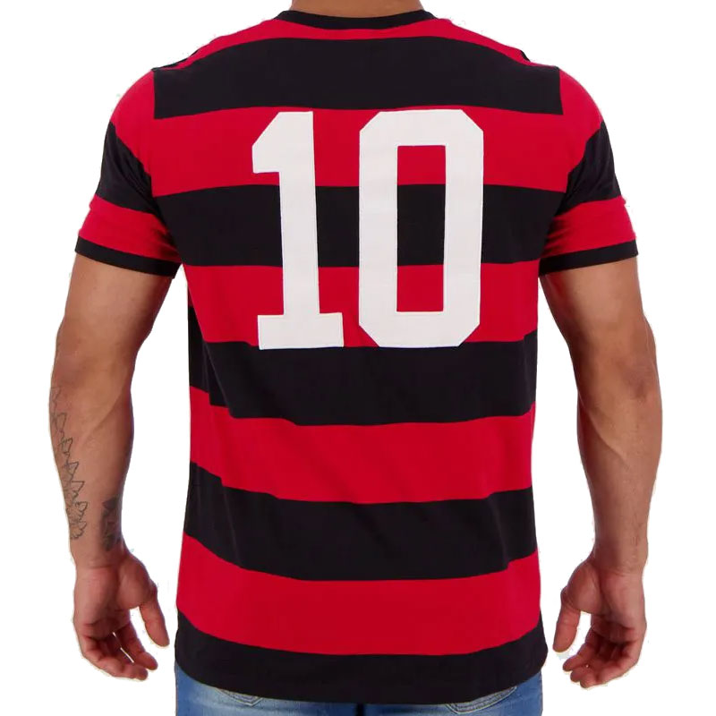 フラメンゴ公式 ボーダーTシャツ クラシックモデル 10 zico【FLAMENGO