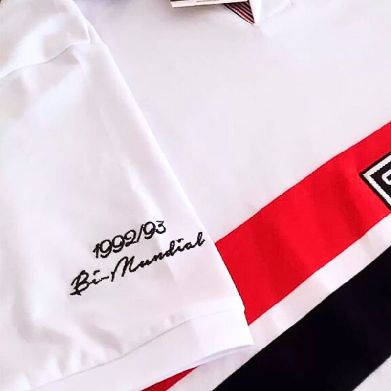 サンパウロFC公式襟付きTシャツ SAO PAULO FC 刺繍エンブレムレトロ