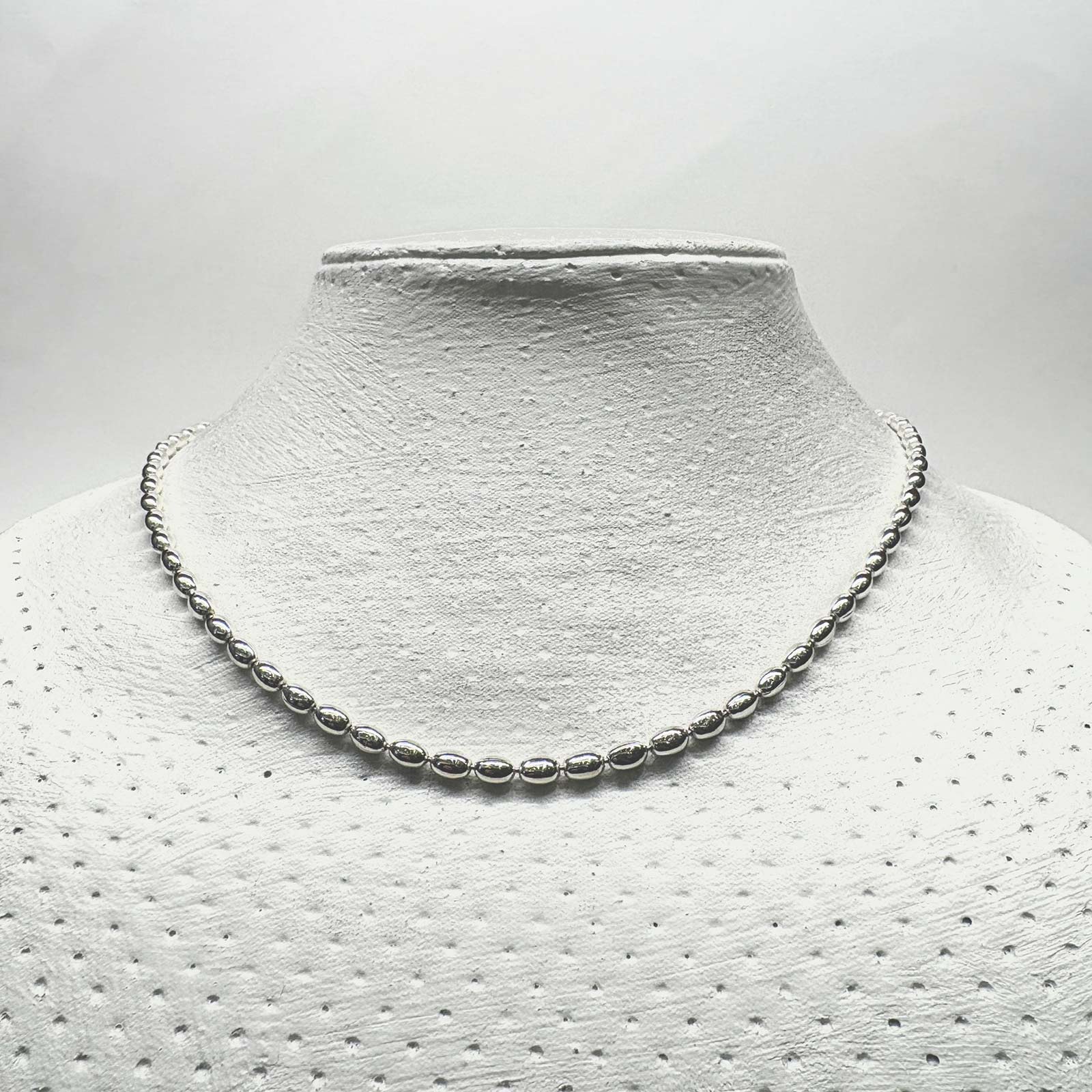 Oval Ball Chain Necklace - Silver（オーバルボールチェーン