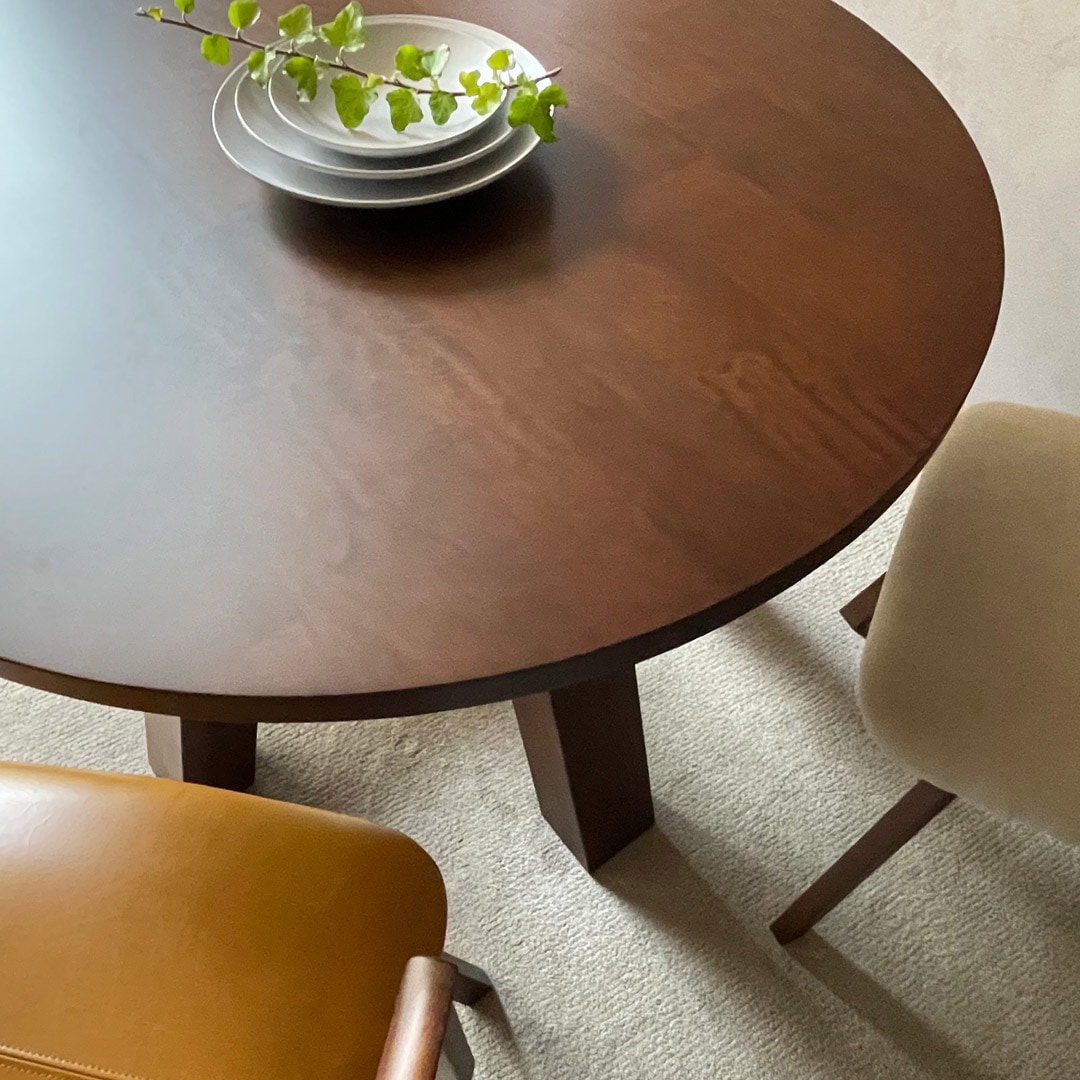 サークル ダイニングテーブル 098 ブラウン PURO ｜source公式