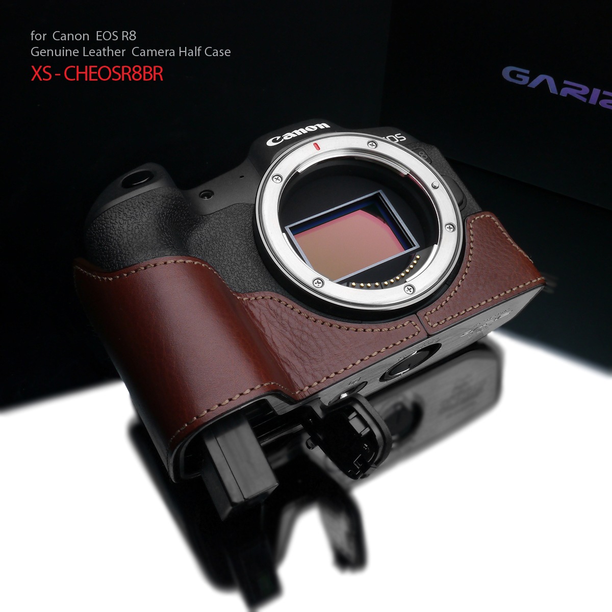 GARIZ Canon EOS R8/RP 兼用 本革カメラケース XS-CHEOSR8BR ブラウン