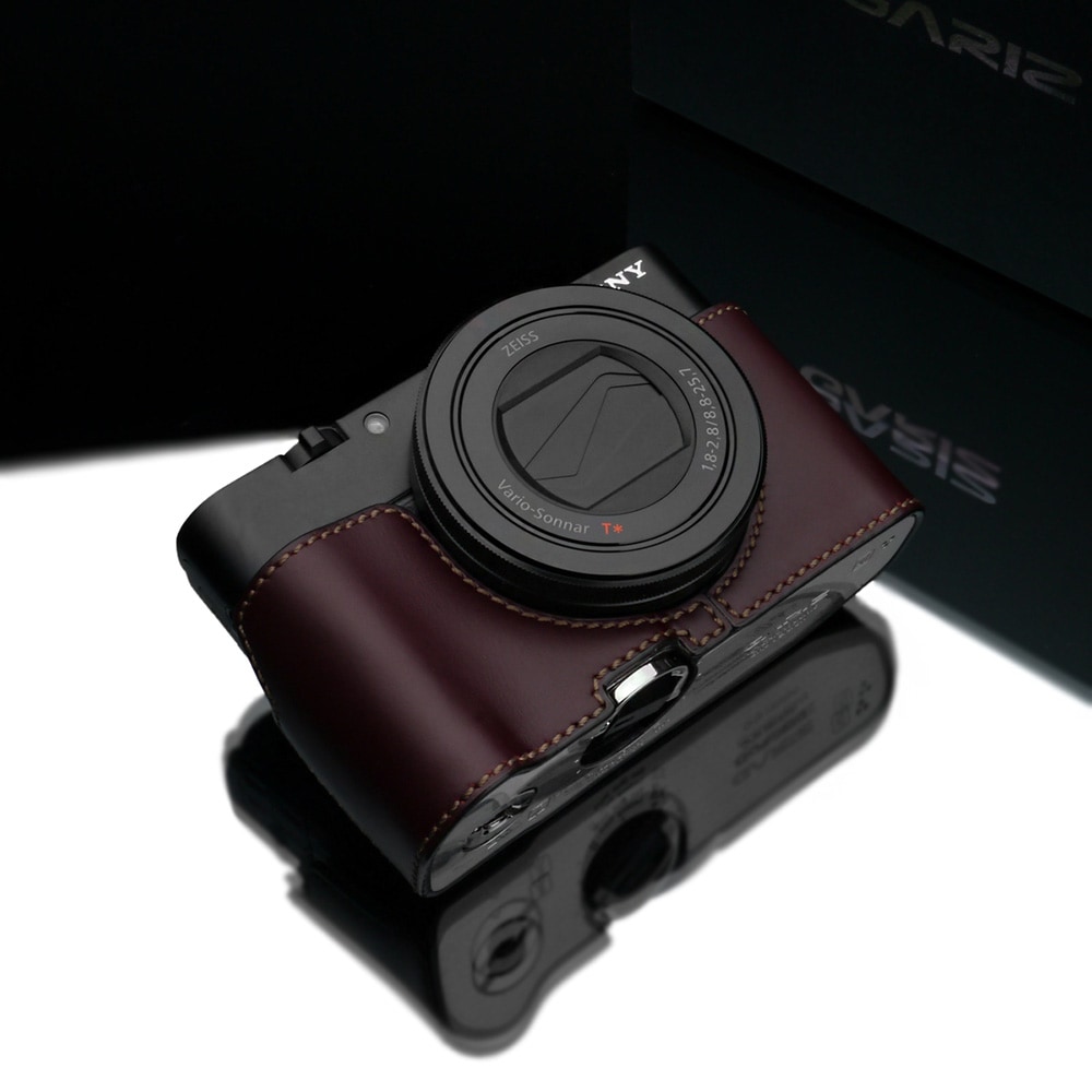 GARIZ SONY DSC-RX100 M5/M4/M3用 本革カメラケース XS-RX100BR ブラウン