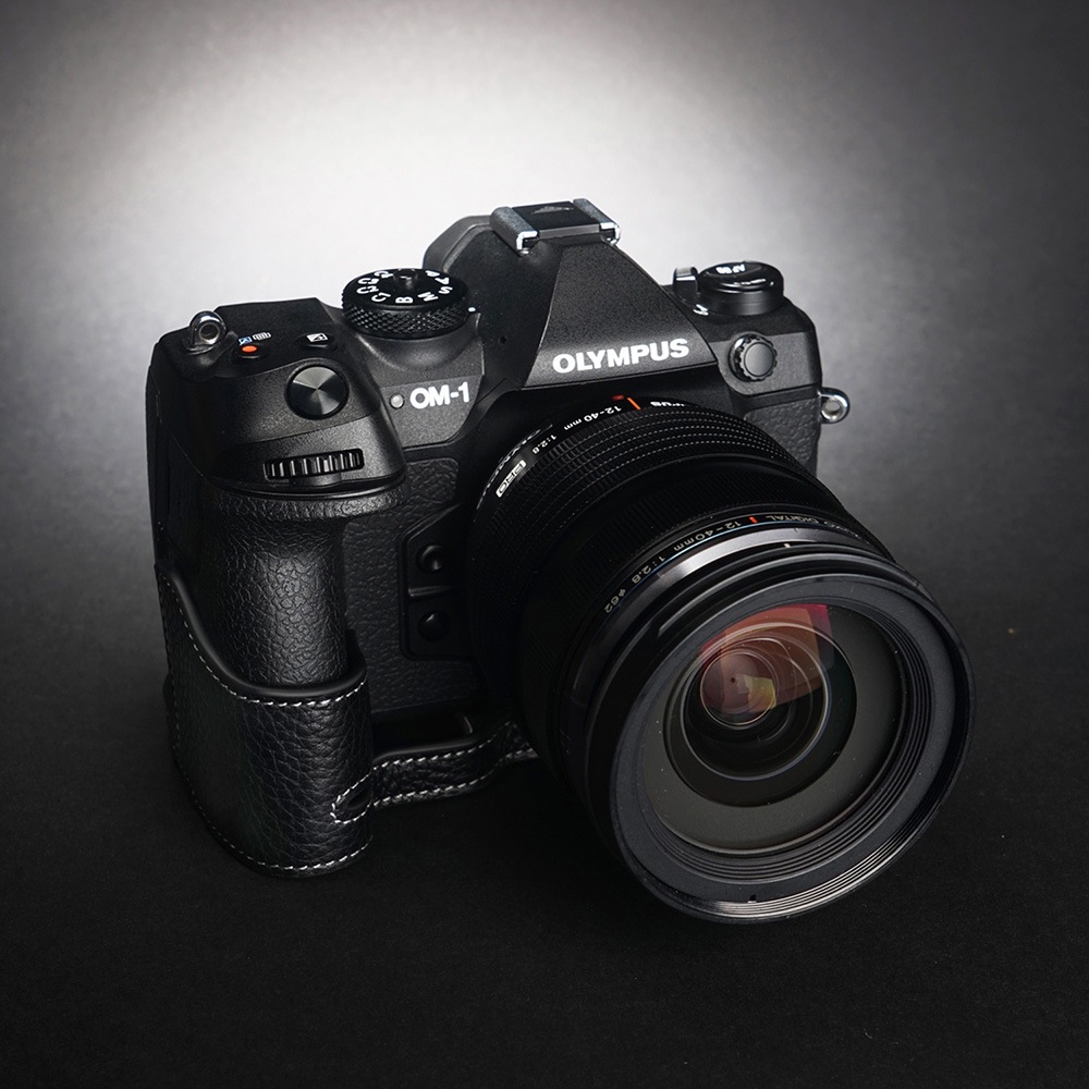 TP Original OM SYSTEM OM-1 用 ボディーハーフケース ブラック