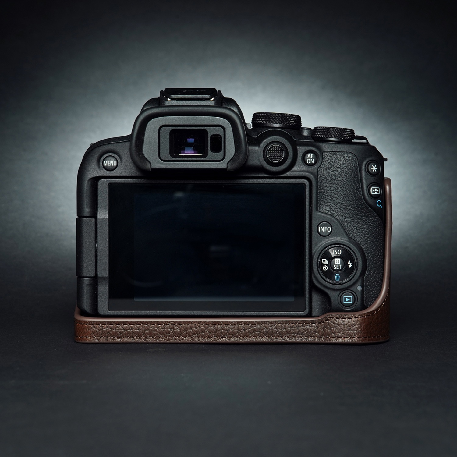 TP Original Canon EOS R10 用 ボディーハーフケース ダークブラウン