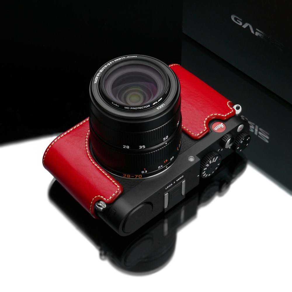 GARIZ Leica X（Typ113）/X-Vario用 本革カメラケース BL-LCXVR レッド